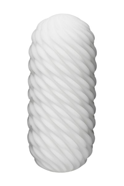 TENGA 3Dx FLOW maszturbátor hullámos mintázattal, a szárítótartója mellett