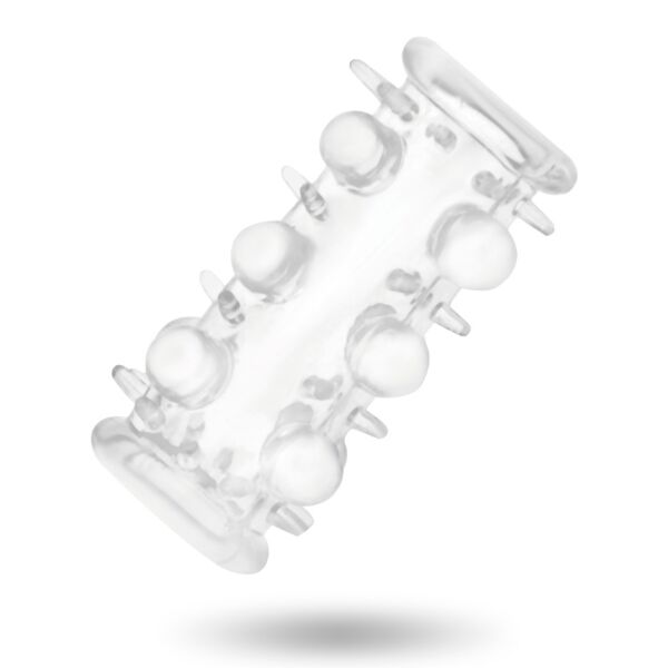 Addicted Toys Penis Sleeve Clear átlátszó péniszhüvely, domború mintázattal