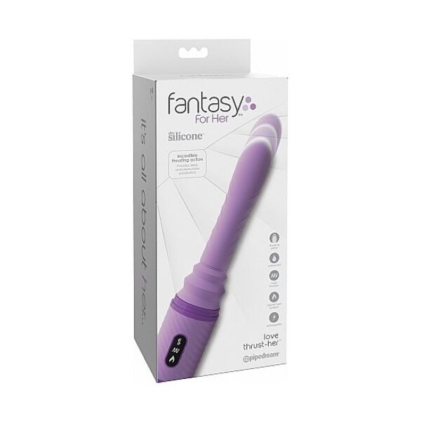 Fantasy For Her Love Thrust-Her vibrátor tapadókorongos talppal és távirányítóval