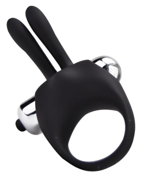 Loving Joy Rabbit Cock Ring vibráló szilikon péniszgyűrű golyóvibrátorral és nyuszifülekkel