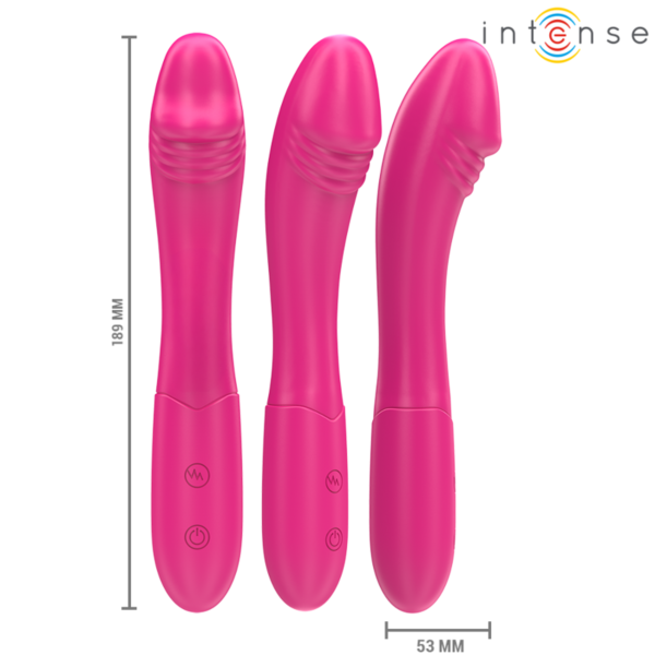 Rózsaszín Intense Belinda vibrátor, 19 cm, rugalmas szárral