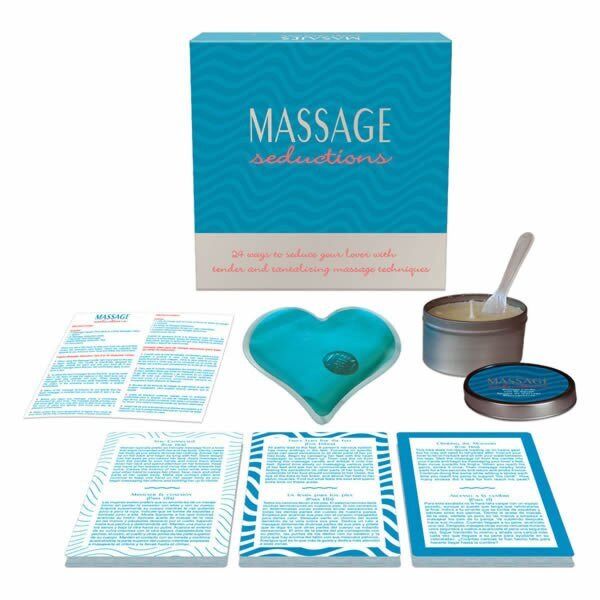 Kheper Games Massage Seductions masszázsjáték kártyákkal, gyertyával, kanállal és zselészívvel