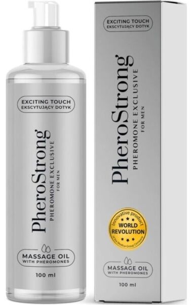 PheroStrong feromonos masszázsolaj férfiaknak, 100 ml-es kiszerelés