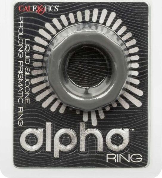 CalExotics Alpha Prolong Prismatic Ring péniszgyűrű szürke szilikonból