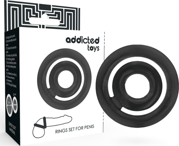 Addicted Toys Potenz péniszgyűrű szett a két gyűrűvel