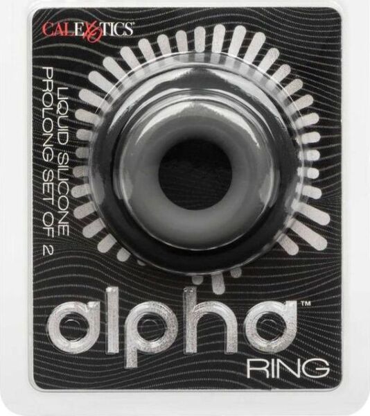 A CalExotics Alpha Prolong Set of 2 készlet két szilikon péniszgyűrűje