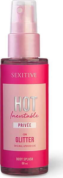 Sexitive Hot Inevitable csillámos testpermet, 60 ml-es szórófejes flakon