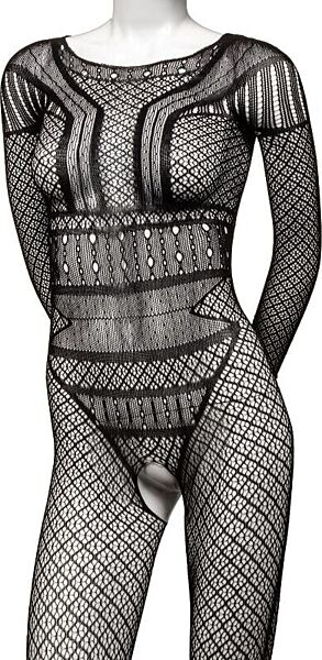 CalExotics Scandal Lace Body Suit teljes hosszúságú csipkés body nyitott üleprésszel