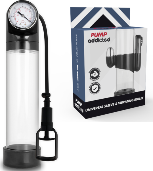Pump Addicted RX9 péniszpumpa vibrátorral és nyomásmérővel