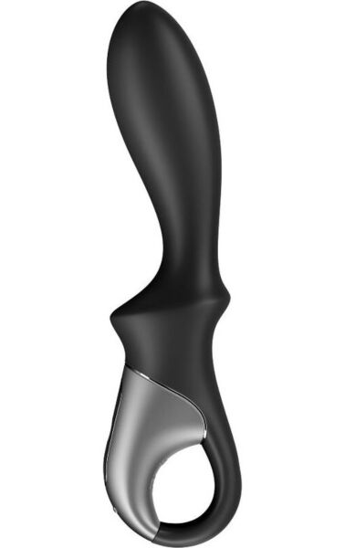 Satisfyer Heat Climax Connect App anál vibrátor fekete színben, nyéllel és megtartó gyűrűvel