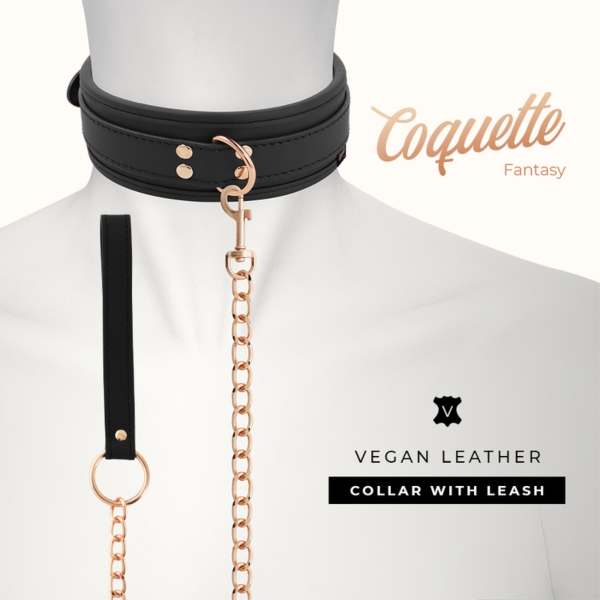 Coquette Chic Desire Fantasy BDSM nyakörv pórázzal és fém lánccal