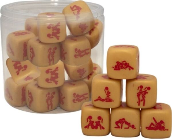 Diablo Picante Pride Dice of Love aranyszínű erotikus dobókocka szexpózokkal