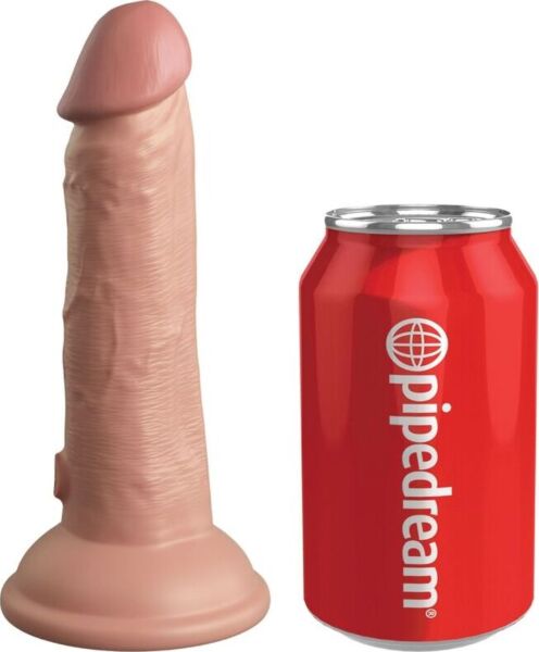 King Cock Elite 15,2 cm élethű vibrációs dildó tapadókorongos talppal