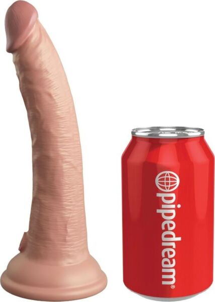 Élethű vibráló dildó King Cock Elite távirányítóval és tapadókorongos talppal
