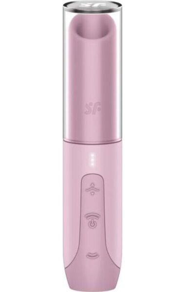 Satisfyer Secret Kiss léghullámos csiklóizgató rózsaszínben, rúzs ihlette formával