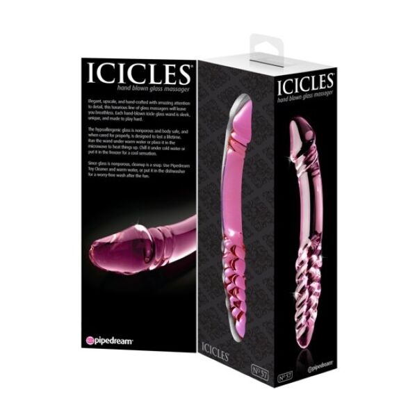 Pipedream Icicles N. 57 kétvégű üveg dildó