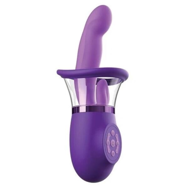 Lila Pipedream Ultimate Pleasure Pro Plus ívelt karral és nyelvvel a csikló stimulálásához