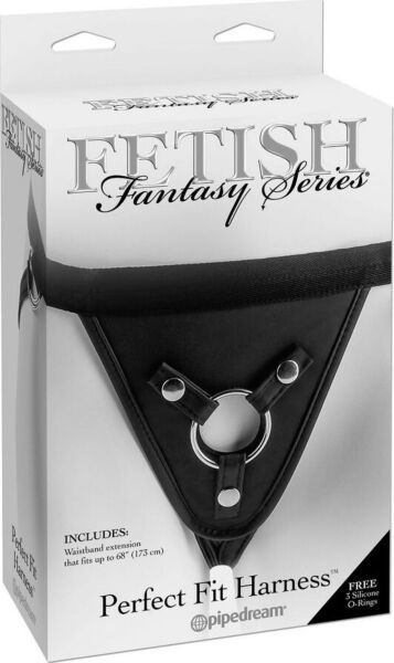 Fekete Pipedream Perfect Fit Harness strap-on hám állítható pántokkal és elülső gyűrűvel