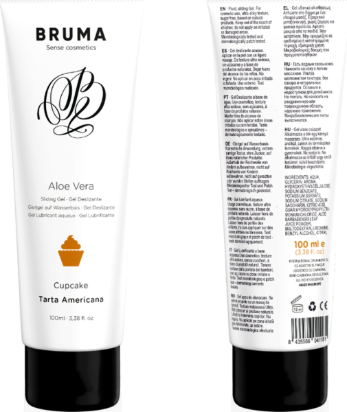 A Bruma Aloe Vera vízbázisú síkosító gél csomagolása
