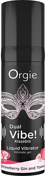 Orgie Dual Vibe csókolható intim gél, 15 ml