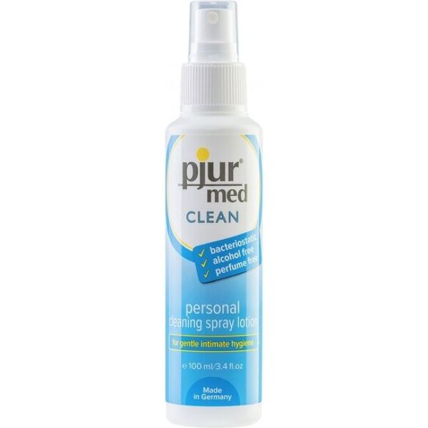 pjur med Clean intim tisztító spray 100 ml-es flakonban