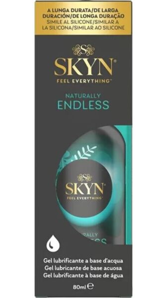 SKYN Naturally Endless vízbázisú síkosító 80 ml-es flakonja pumpás adagolóval