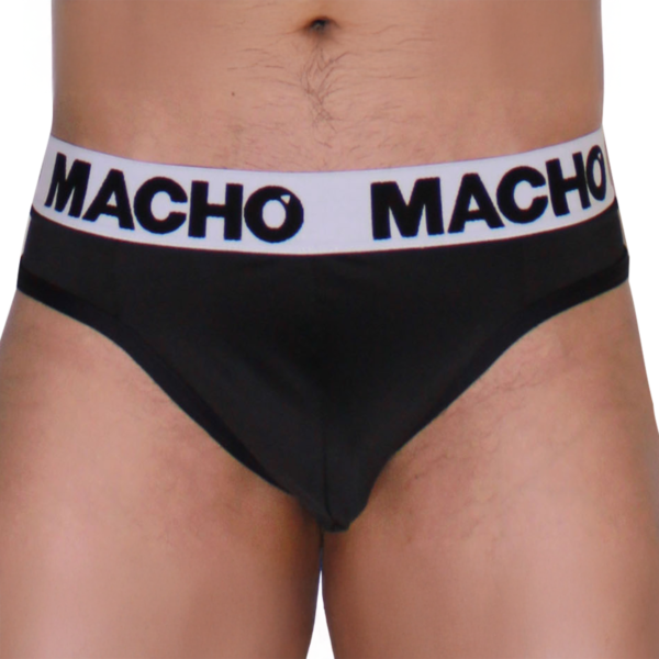 A Macho Underwear MTG002 jockstrap elölről és hátulról, a két hátsó pánttal