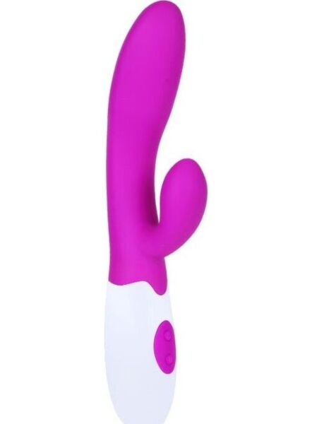 Lila-fehér Pretty Love Flirtation Alvis nyuszivibrátor behelyezhető résszel és csiklóizgatóval