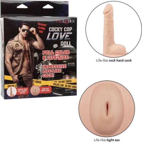 CalExotics Cocky Cop Love Doll felfújható szexbaba, teljes testű