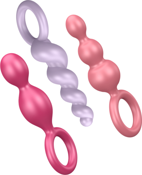 Satisfyer Booty Call análdugó szett három darabbal: spirál, kúp és háromgömbös forma