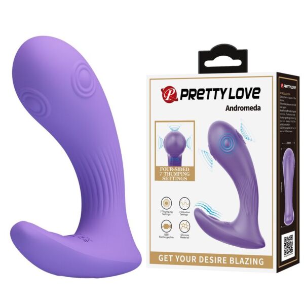 Pretty Love Andromeda kettős stimulációs vibrátor lila színben
