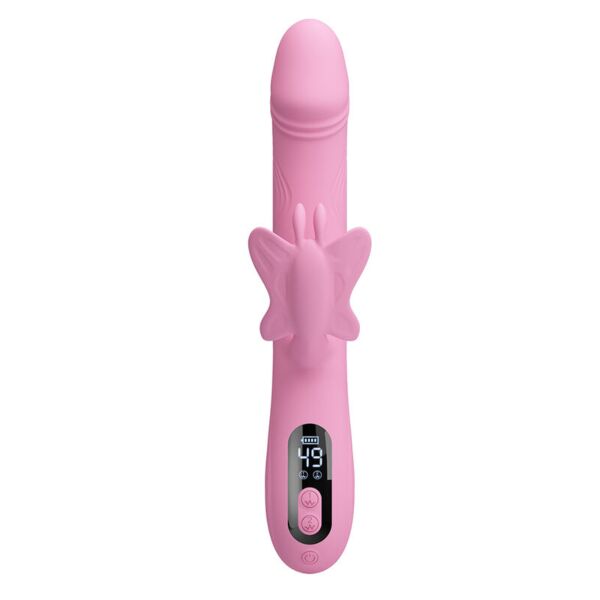 Rózsaszín Intense Bella rabbit vibrátor pillangó alakú külső izgatóval