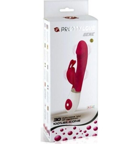 Lila-fehér Pretty Love BI-014224 rabbit vibrátor csiklóizgató fülekkel