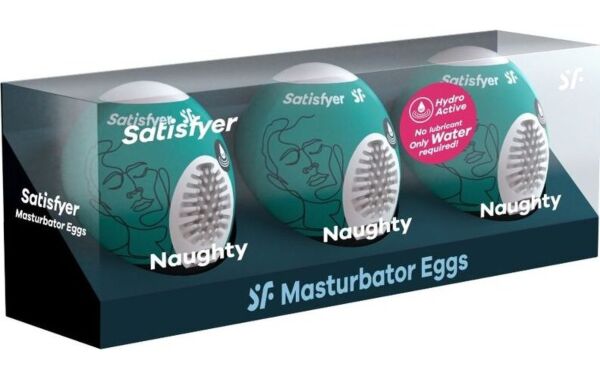Három darabos Satisfyer Masturbator Egg Set Naughty maszturbátor tojás készlet