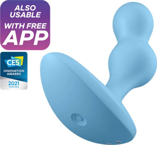 Satisfyer Deep Diver análvibrátor két gömb alakú résszel és széles talppal