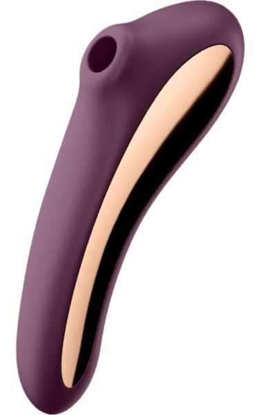 Satisfyer Dual Kiss léghullámos csiklóizgató ívelt, rezgő nyéllel