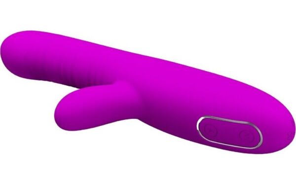 Pretty Love BI-014822 szilikon nyuszis vibrátor hajlítható szárral és nyuszi alakú csiklóizgatóval