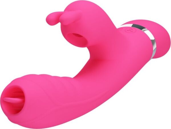 Pretty Love BI-014854 szilikon rabbit vibrátor ütögető csiklóizgatóval
