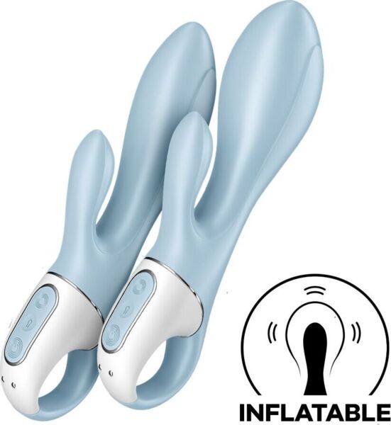 Világoskék Satisfyer Air Pump Bunny 1 rabbit vibrátor