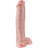 Dildo KING COCK 38 cm szívókoronggal és herezacskóval