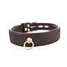 Bound Nubuck Leather Choker Korlátozó Nyakörv O-gyűrűvel