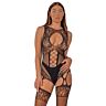 Bodystocking Lace Cut Out csipkés részletekkel