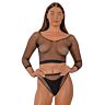 Lingerie szett Lace by LJ Fence Net Crop Top és Nadrág