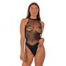 Teddies Lace Opaque Bodysuit One Size