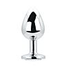 Anális dugó Toosh Metal Butt Plug Large Clear Stone Plata