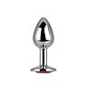 Butt Plug Toosh Metal Small Kővel Rojo