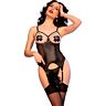 Corset Chilirose CR 4831 nyitott pupillákkal és láncokkal