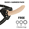 Harnais Dildo DELTACLUB 20 cm orvosi szilikonból