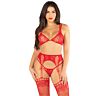 Babydoll Lingerie Leg Avenue Csipkés Fűzős Szett