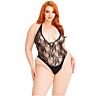 Teddy Leg Avenue Floral Lace Deep-V 14-18 méretben